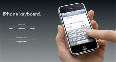 Tour tastiera iPhone