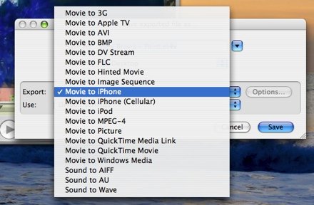 Quick Time 7.2 iPhone