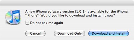Rilasciato primo aggiornamento per iPhone v. 1.0.1 1 iPhone 1.0.1