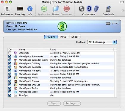 Missing Sync v.4, per sincronizzare il Mac con Windows Mobile 1 Missing Sync
