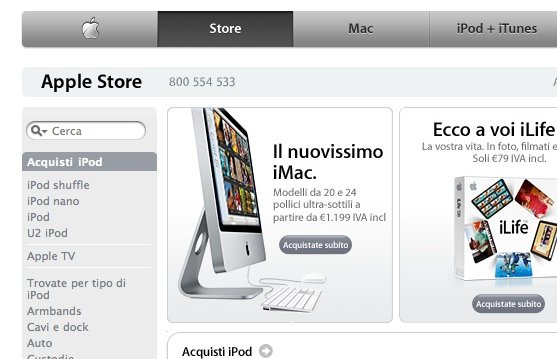 nuova grafica apple italia