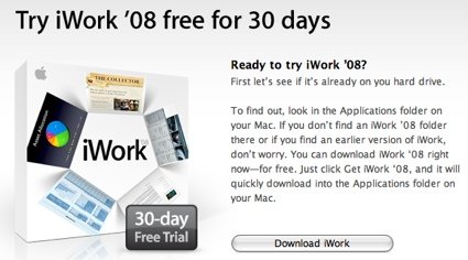 trial iWork &lsquo;08