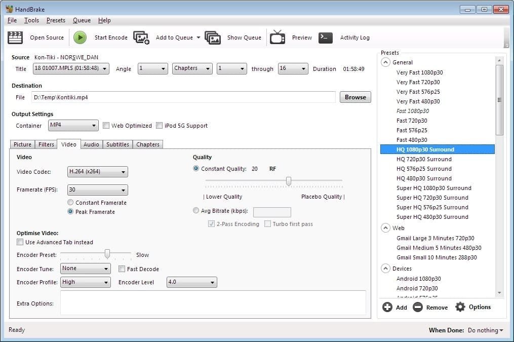 Handbrake, il miglior programma per convertire i DVD per iPod e iPhone 1 Handbrake
