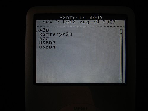 iPod Diagnostics Menu