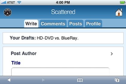 wordpress ottimizzato per iPhone