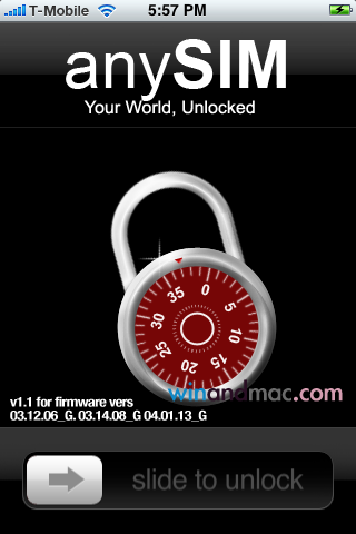 AnySIM 1.1 per sbloccare automaticamente l'iPhone 1.1.1 (aggiornato) 1 anySIM 1.1