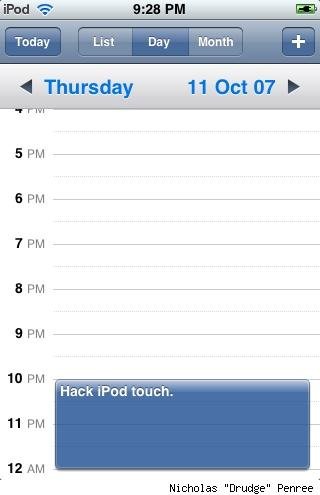 Calendario editabile nell'iTouch? Basta un TAG 1 hack calendario editabile