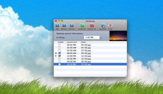 Desktopia, cambia desktop ad orari prestabiliti 1 desktopia