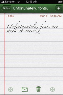 FontSwap, per cambiare font di Note dell'iPhone o iTouch 1 FontSwap