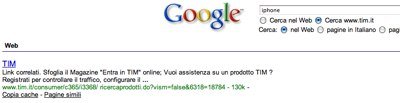 C'e' qualcosa dell'iPhone nel sito di TIM 1 iPhone sito TIM
