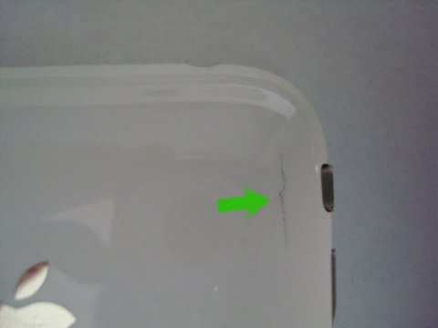iPhone 3G bianco è a rischio crepe 6 crepa iphone bianco