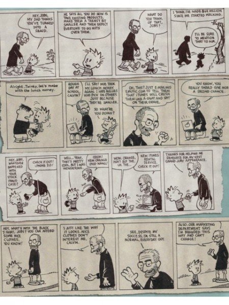 I fumetti di Calvin e l'apparizione di Steve Jobs
