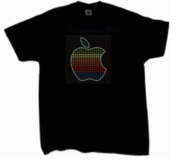 t shirt apple logo luminoso