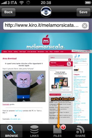 iDownload, scarica qualsiasi file dal browser dell'iPhone 1 iDownload