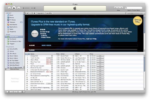itunes plus brani singoli