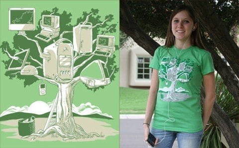 T shirt albero Apple
