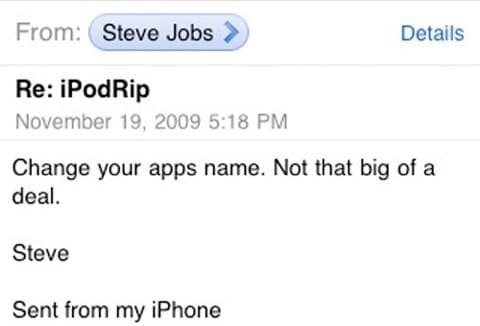 email risposta a iPodRip