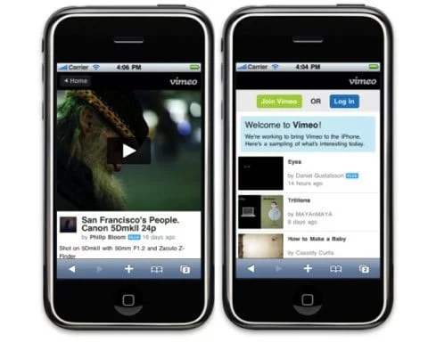 video Vimeo compatibili