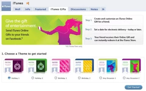 iTunes Card Facebook
