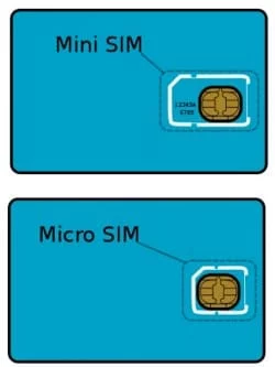Micro e Mini SIM card