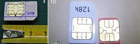 Confronto tra SIM card standard e micro SIM per iPad