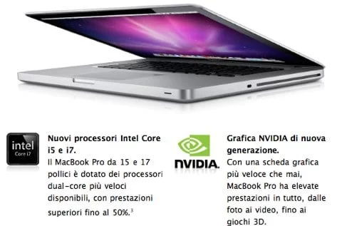 MacBook Pro i5 e i7 Ecco i nuovi MacBook Pro con processore i5 e i7