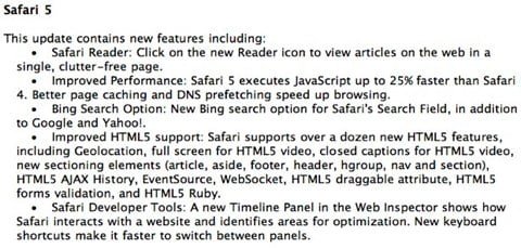 Al WWDC 2010 ci sarebbe anche Safari 5 7 Safari 5