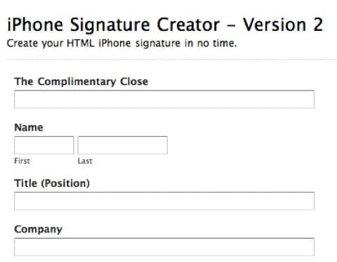 iPhone Signature Creator iPhone Signature Creator