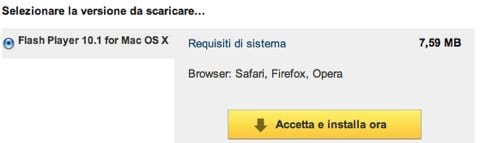 Flash 10.1 per Mac