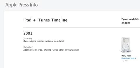 Pagina storia iPod
