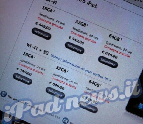 iPad prezzi rumors abbassare i prezzi dell'iPad