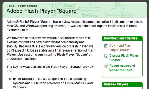 square plug-in flash Square