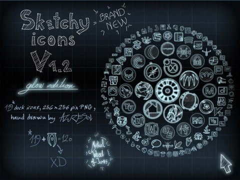 Sketchy Icons Glow Sketchy Icons Glow