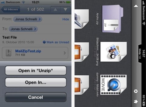 Unzip iPhone