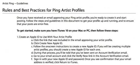 regole artisti Ping