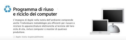 Programma di riciclo Apple riciclo dei prodotti usati