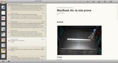 Reeder per Mac