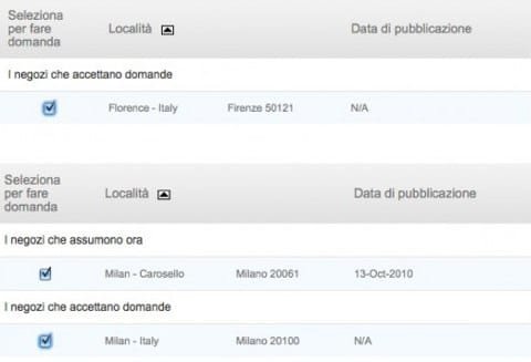 Apple personale Firenze Milano