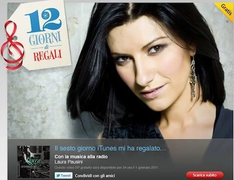 Laura Pausini Con la musica alla radio