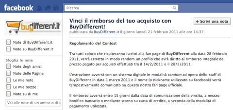 Contest Buydifferent Facebook