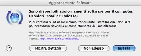 Aggiornamento Software Aggiornamento Software