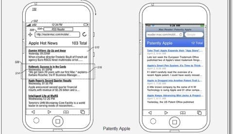 Brevetto feed reader Safari Mobile