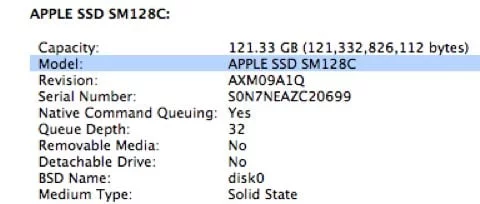 SSD Samsung MacBook Air