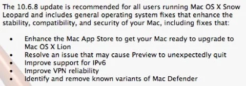 Os X 10.6.8