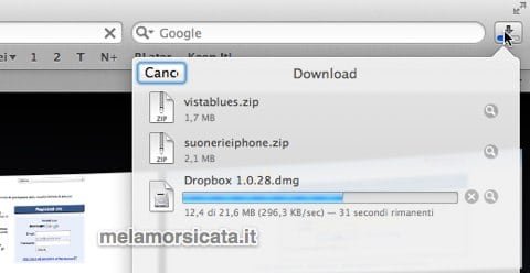 finestra Download Safari 5.1 Safari di Lion