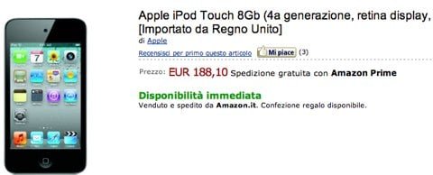 iPod Touch offerta Amazon iPod Touch