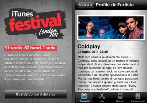 iTunes Festival 2011 iTunes Festival 2011, un'app per seguire gli eventi londinesi