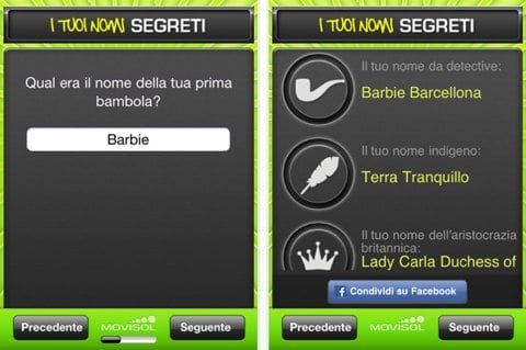 I tuoi nomi segreti nomi segreti