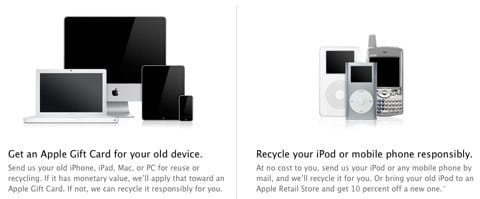 Apple Recycling Program vecchi prodotti