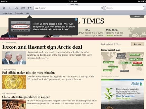 Financial Times iPad Financial Times